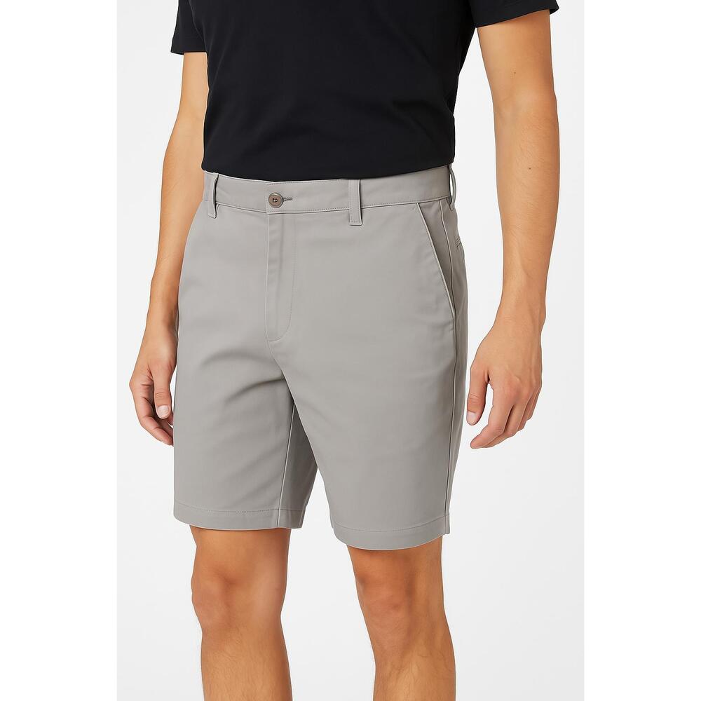 Dockers Khaki Flat Front Belt Loops Button Zip‎ Side Pockets Chino Shorts Medium
